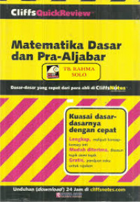 Image of Matematika Dasar Dan Pra-Aljabar